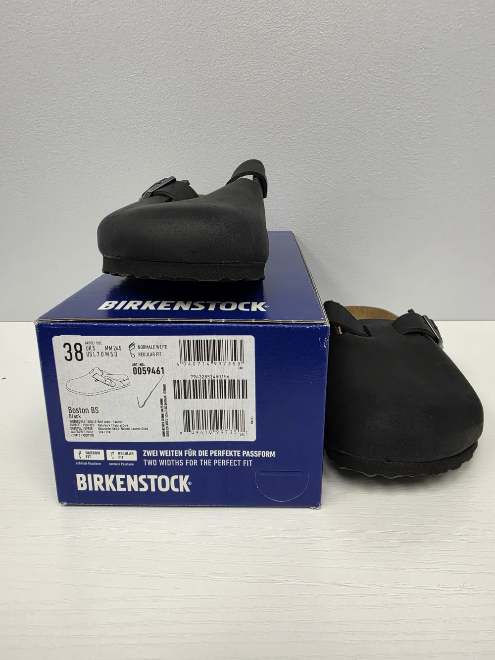 Birkenstock Oiled Leather Boston - Black